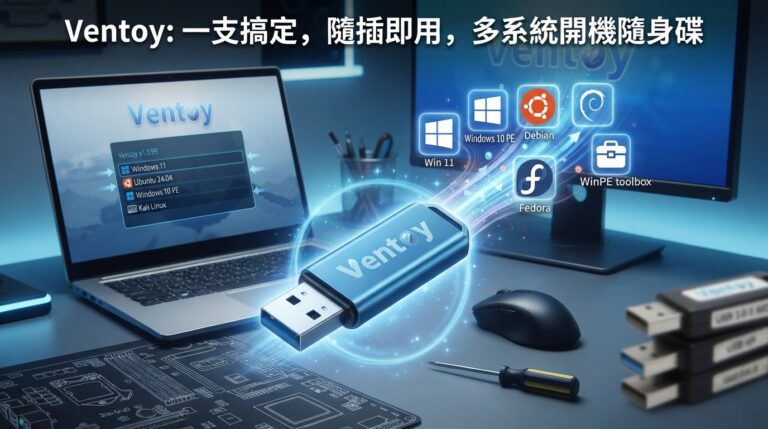 用 Ventoy 做多系統開機隨身碟：免格式化、丟檔就用的懶人神器